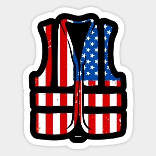 Independence Day 4th of July Vest Coworker Swagazon Associate USA Sticker